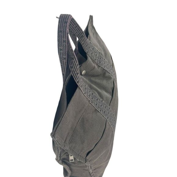 Hermes Gray Canvas Authentic Herline Handbag Tote Bag w Zip - Picture 2 of 10